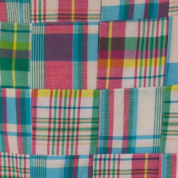 Talbot's Colorful Cotton Plaid Patchwork Women's A-line Skirt Size 2 NWT - Picture 4 of 7